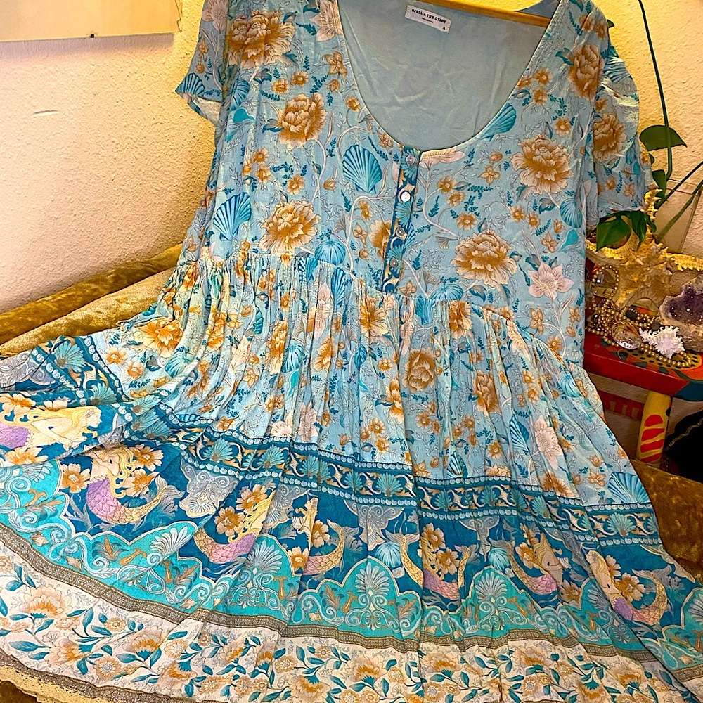 SPELL & THE GYPSY COLLECTIVE Mermaid Print Dress XL